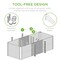 Best Choice Products 4x2x2ft Outdoor Metal Raised Garden Bed, Planter Box for Vegetables, Flowers, Herbs